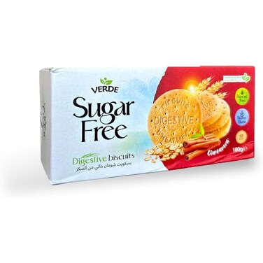 Verde Digestive Biscuit Cinnamon Sugar Free 180 gr