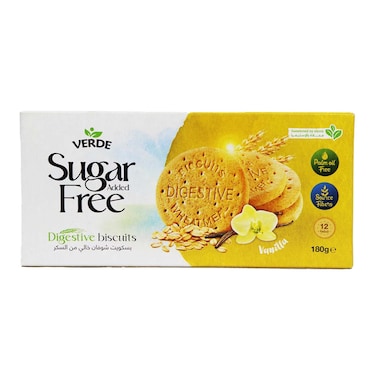 Verde Digestive Biscuit Vanilla Sugar Free 180 gr
