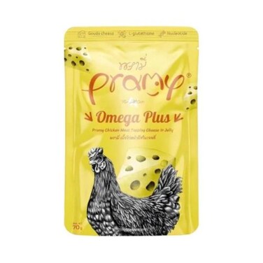 Pramy Chicken Meat Topped with Cheese in Jelly Cat Food 70g