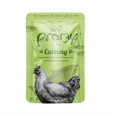 Pramy Chicken Meat Topped with Salmon in Jelly Cat Food 70g