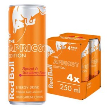Red Bull Energy Drink Apricot 250ml x 4 Pieces