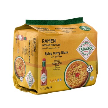 Tabasco Noodles Spicy Curry Blaze 75gr x 5 Pieces