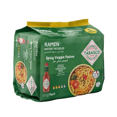 Tabasco Noodles Spicy Vegetable Fusion 75gr x 5 Pieces