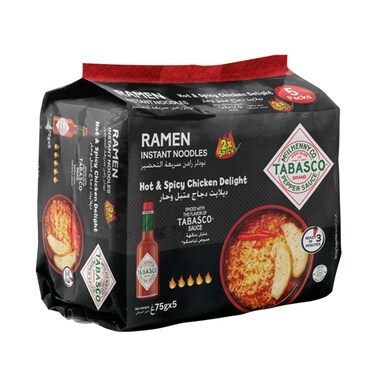 Tabasco Noodles Hot &amp; Spicy Chicken 75gr x 5 Pieces