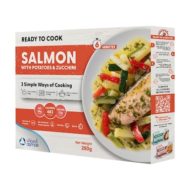 Asmak Rtc Salmon with Potato 20 x 250gr (25% Discount)