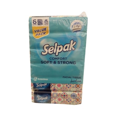 Selpak Facial Tissue Comfort 6 x 150 Sheets