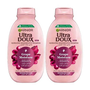 Garnier Ultra Doux Shampoo Grape Moiusture 400ml x 2 Pieces
