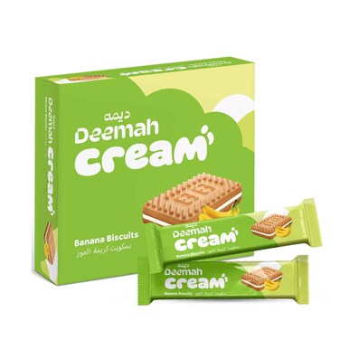 Deemah Banana Cream Biscuits 12 Pieces 27 Gram