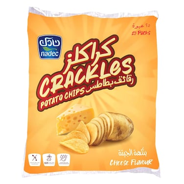 Nadec Potato Chips Cheese 21gr x 25 Pieces