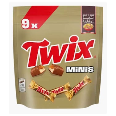 Twix Mini Chocolate 9 Pieces 180 Gram