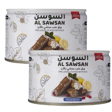Al Sawsan Vin Leaves Stuffed Wih Rice 400 Gram  2 Pieces