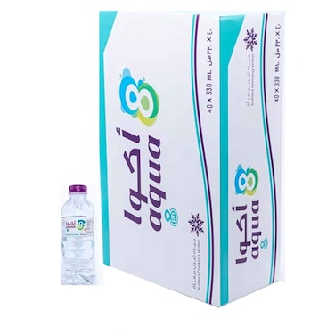 Aqua 8 Bottled Drinking Water 330 Ml 40 Pieces