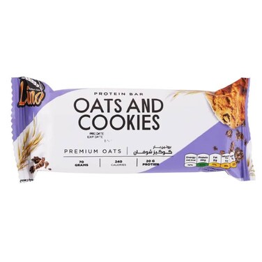 Lino Protein Bar Oats And Cookies 70 Grams