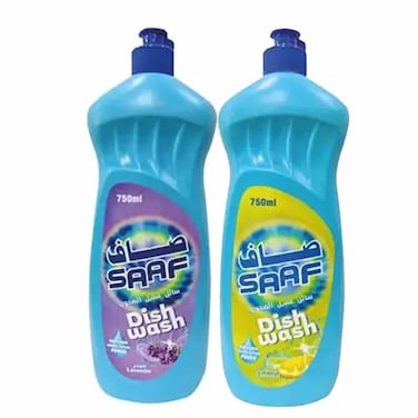 Saaf Assorted Dishwashing Liquid 750 Milliliters Pack Of 2