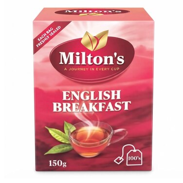 Miltons English Breakfast Tea 100 Bags 150 Gram