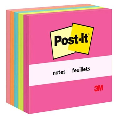 3M Post-It 4X4 Neon Pads /Set