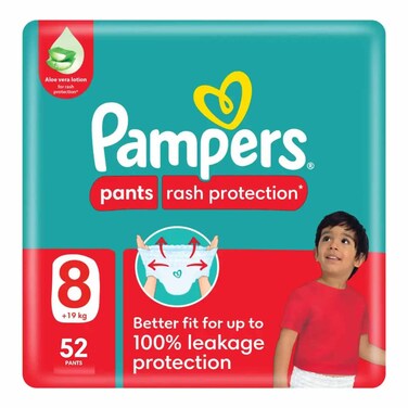 Pampers Pants Size 8 Jumbo Pack 52 Pants