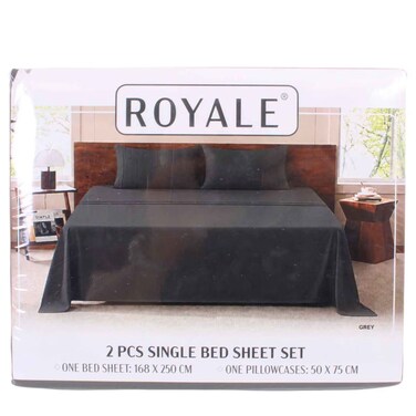 Royale Bedsheet Plain Single 2 Pieces