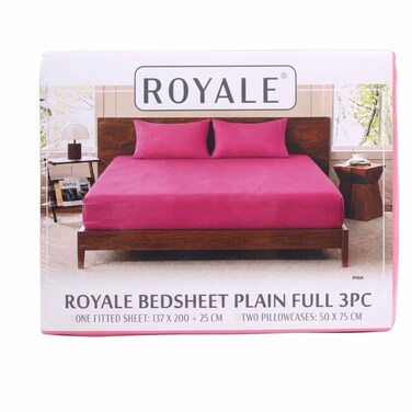 Royale Bedsheet Plain Full 3 Pieces