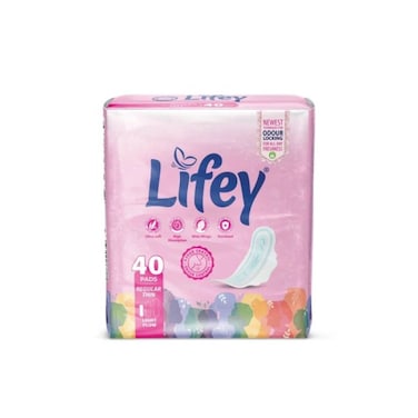 Lifey Regular Thin Sanitary Pads Pack Of 40