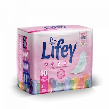 Lifey Regular Thin Sanitary Pads Pack Of 10