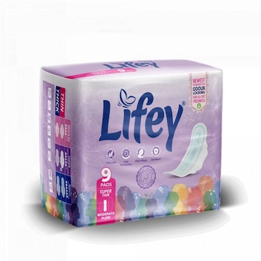 Lifey Night Thin Sanitary Pads Pack Of 9