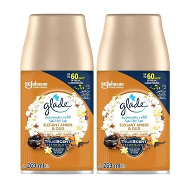 Glade Automatic Spray Refill Amber And Oud 269 ML 2 Packs