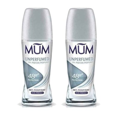 Mum Deodorant Roll On Unperfumed 75 ml 2 Pieces