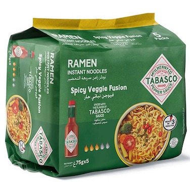 Tabasco Instant Noodles Spicy Vegetable Flavor 75 Gram 5 Pieces