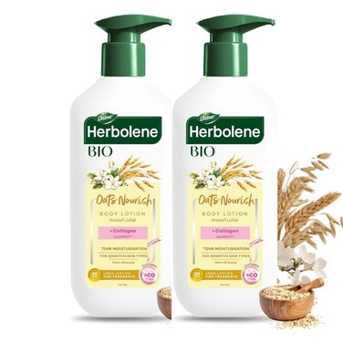 Herbolene Body Lotion Oats 400 Ml 2 Pieces