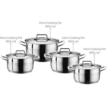 Hascevher Anett Casserole Set 8 Pieces