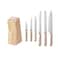Kitchen Knife Set Wooden Stand 7 Pieces
