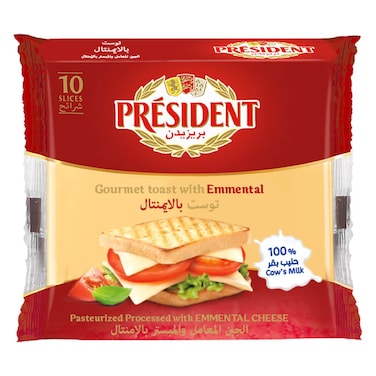 President Gourmet Toast With Emmental Cheese 200g