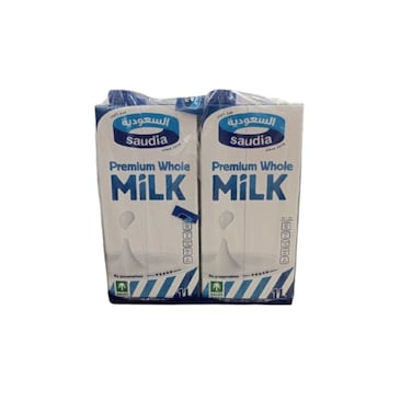Saudia Whole Milk Full Fat 4x1l