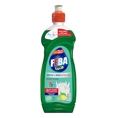 Feba Dishwashing Liquid - Green Lemon Scent - 730ml