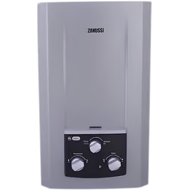 Zanussi Gas Water Heater, 10 Liter/Minute, with Flue, with Adaptor, Silver, ZYG10113S LS