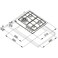 Franke Built-in Gas Hob, 60 cm, 4 Burners, Cast Iron Pan Supports, Stainless Steel, FHNE6043GTCXSC