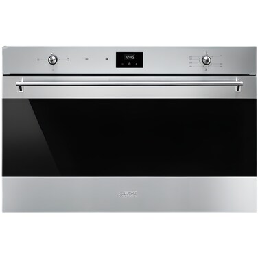 Smeg Built-in Gas Oven, 90 cm, 92 Liter, Gas Grill, with Fan, Stainless Steel, SF9300GGVX