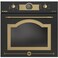 Fresh Built-in Gas Oven, 60 cm, 56 Liter, Electric Grill, with Fan, Rustic Black