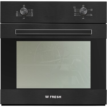 Fresh Built-in Gas Oven, 60 cm, 56 Liter, Gas Grill, with Fan, Black