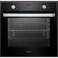 ELBA Built-in Gas Oven, 60 cm, 65 Liter, Gas Grill, with Fan, Black Glass, EL10XLBFG