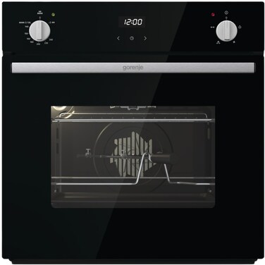 Gorenje Built-in Gas Oven, 60 cm, 77 Liter, Gas Grill, with Fan, Black, BOGX6632E05BG