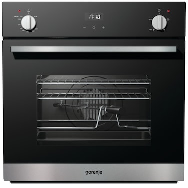 Gorenje Built-in Gas Oven, 60 cm, 65 Liter, Gas Grill, with Fan, Black Glass, BOG632A20FBG