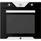 Fresh Built-in Gas Oven, 60 cm, 56 Liter, Electric Grill, with Fan, Air Fryer, Black Glass