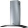 Franke Kitchen Hood, 90 cm, T-Shape, 700 m&sup3;/h, Stainless Steel / Black Glass, FGC 925 BK/XS LED/2