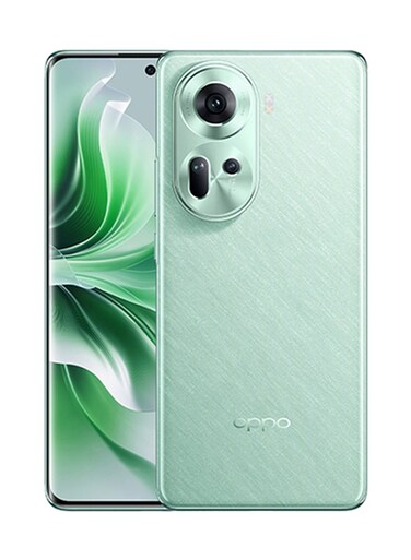 أوبو رينو 11 الجيل الخامس ثنائي الشريحة بلون أخضر، ذاكرة رام سعتها 12 جيجابايت، سعة 256 جيجابايت - إصدار الشرق الأوسط