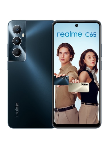 ريلمي C65 ثنائي الشريحة باللون الأسود النجمي، ذاكرة رام سعة 8 جيجابايت، ذاكرة تخزين داخلية 256 جيجابايت ويدعم تقنية الجيل الرابع - إصدار الشرق الأوسط