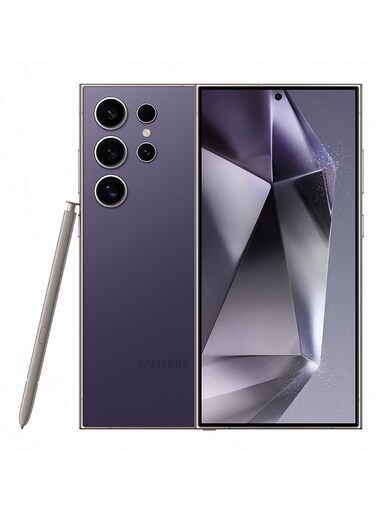 سامسونج جالكسي اس 24 ألترا ثنائي الشريحة بنفسجي تيتانيوم 12 جيجابايت رام 256 جيجابايت الجيل الخامس - إصدار عالمي