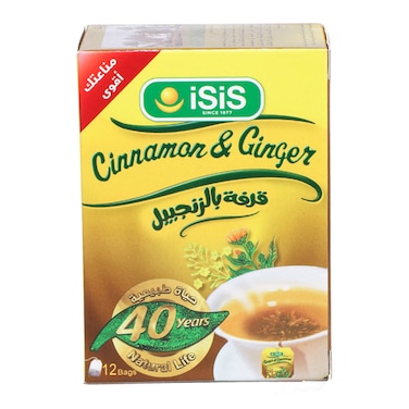 Isis Ginger and Cinnamon Herbs Tea - 12 Bags