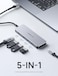 Jsaux USB-C 5-in-1 Multifunction Adapter gray